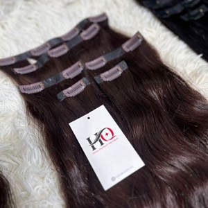 Clip-In Hair Extensions Natural Wave Brown 