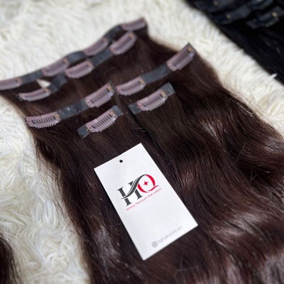 Clip-In Hair Extensions Natural Wave Brown 