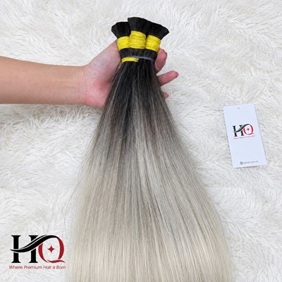 Bulk Hair Extensions Natural Straight Ombre 1A/PLA01